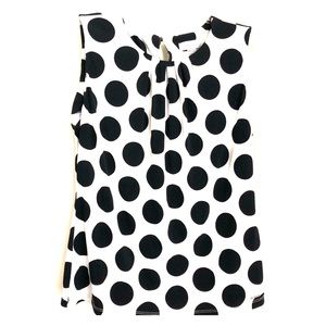 NWOT Sleeveless Calvin Klein polka dot blouse